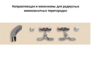 Направляющая и механизмы верхний подвес для радиусных межкомнатных перегородок Барнаул